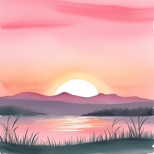 Sonnenuntergang über stillem See – Loslassen mit Weitblick und Zuversicht